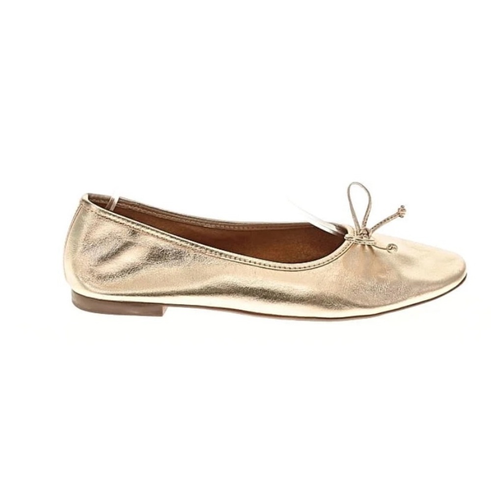 SCHUTZ Metallic Gold Flats